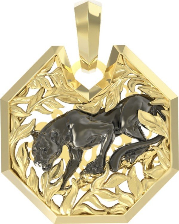 Подвеска из лимонного золота