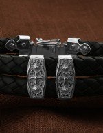 Браслет из белого золота c шнурком