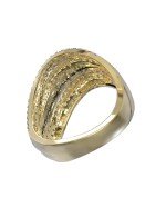 Кольцо из лимонного золота c бриллиантами