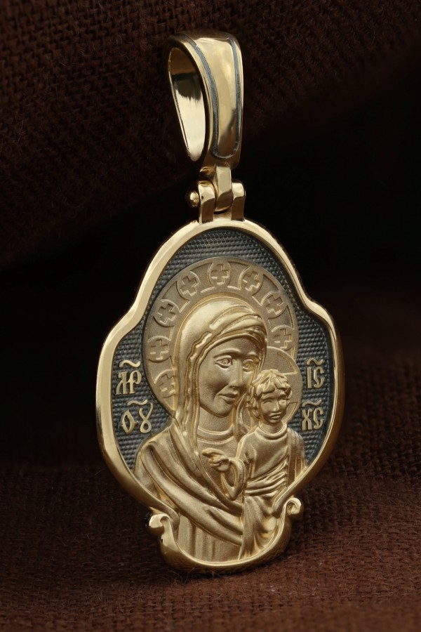 Образок из лимонного золота 585 пробы