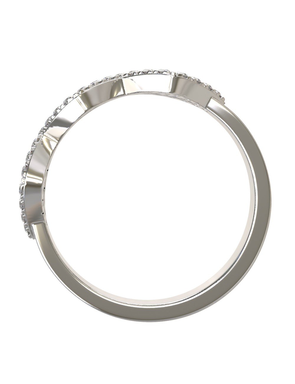 Кольцо из белого золота c бриллиантами