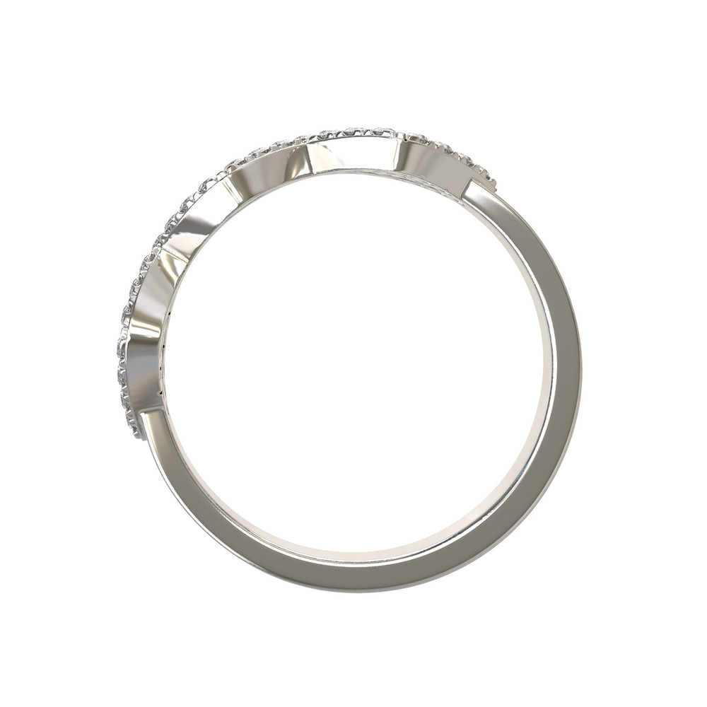 Кольцо из белого золота 585 пробы c бриллиантами