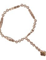 Браслет из золота c тигровым глазом и перламутром