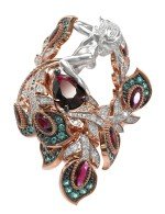 Кольцо из золота c фианитом и гранатом