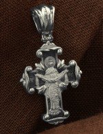 Крест из белого золота