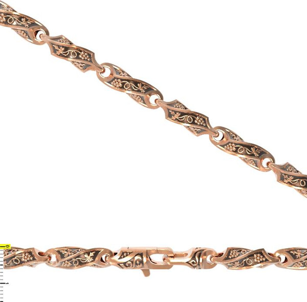 Браслет из красного золота 585 пробы