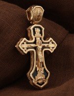Крест из золота c ониксом