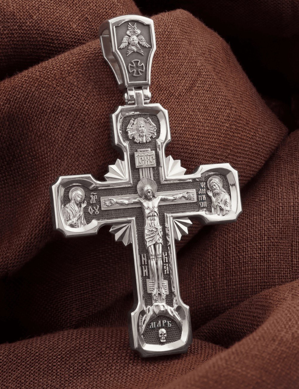 Крест из белого золота