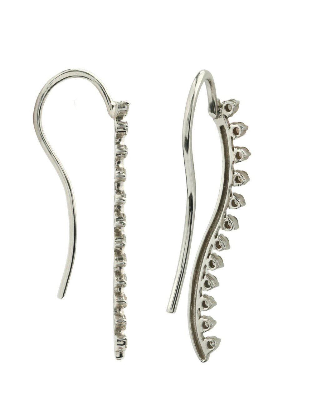 Серьги из белого золота c бриллиантами