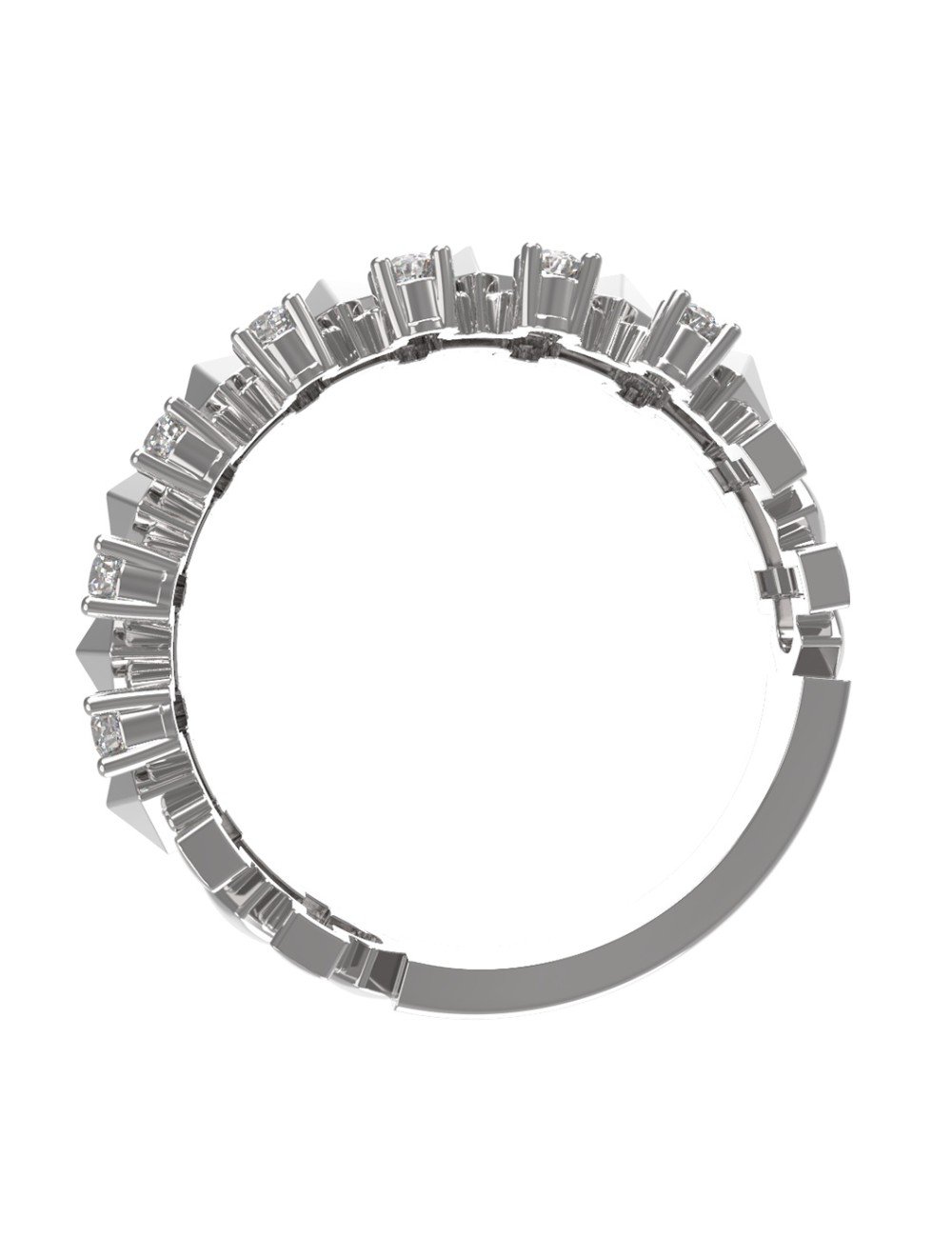 Кольцо из белого золота c бриллиантами