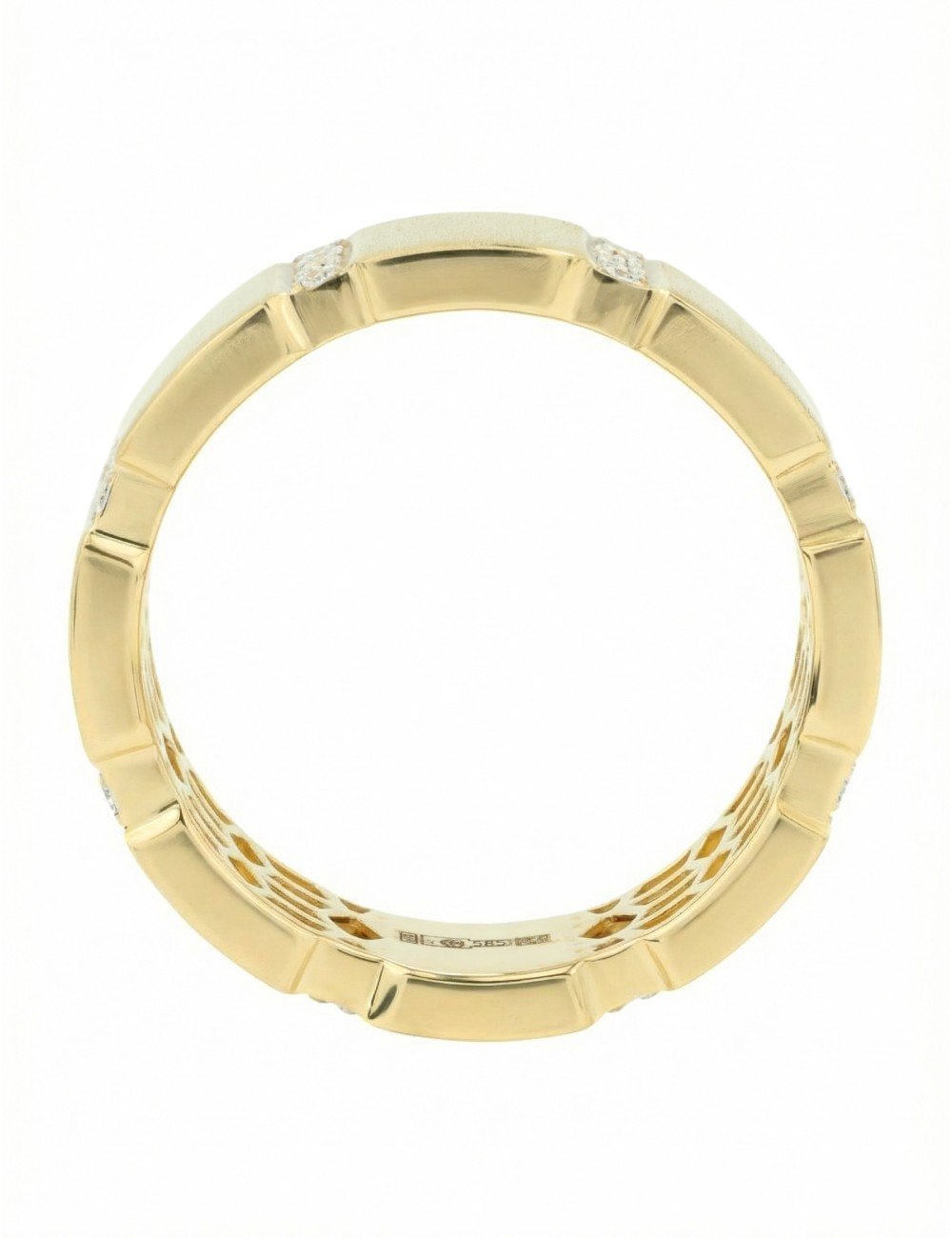 Кольцо из лимонного золота c бриллиантами