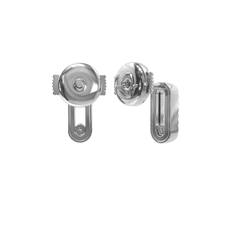 Серьги из белого золота 585 пробы c бриллиантами