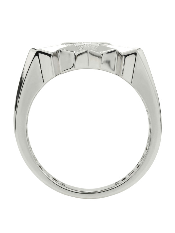 Кольцо из белого золота 585 пробы c бриллиантами