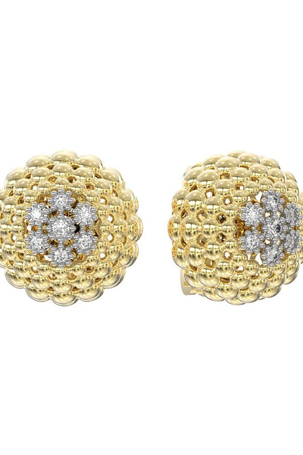 Серьги из лимонного золота c бриллиантами