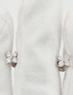 Серьги из белого золота 585 пробы c бриллиантами