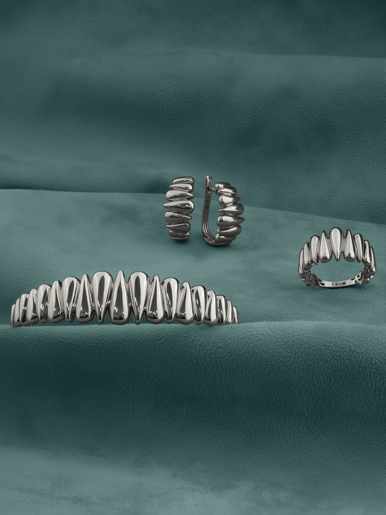 Серьги из белого золота 585 пробы