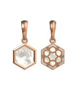 Подвеска из золота c перламутром