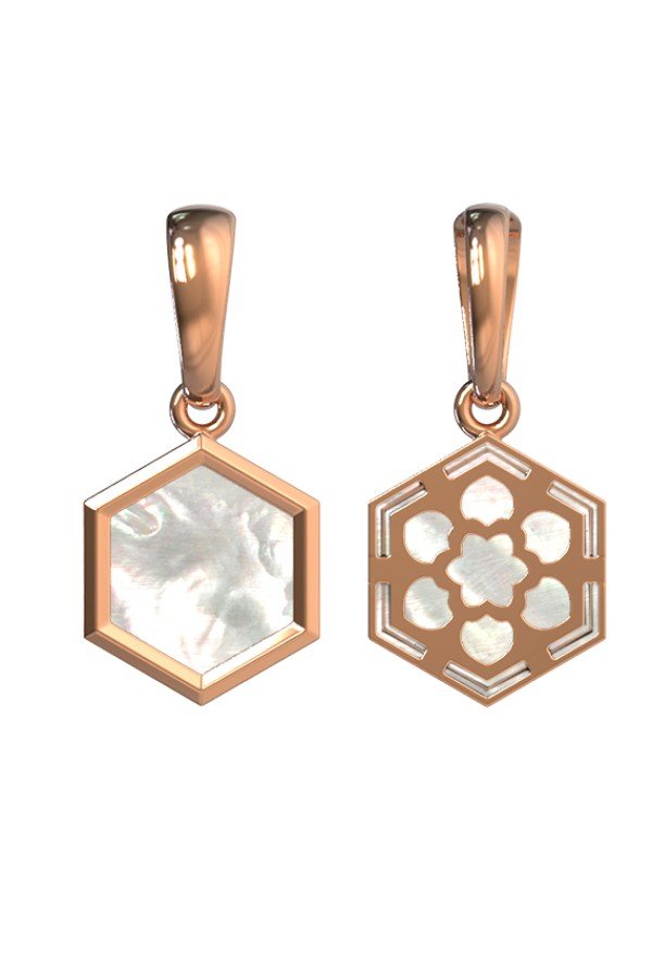 Подвеска из золота c перламутром