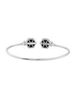 Браслет из белого золота c бриллиантами и ониксом