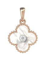 Подвеска из золота c бриллиантами и перламутром
