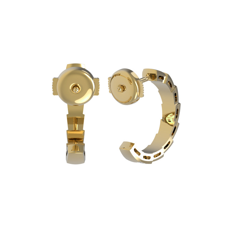 Серьги из лимонного золота 585 пробы c бриллиантами