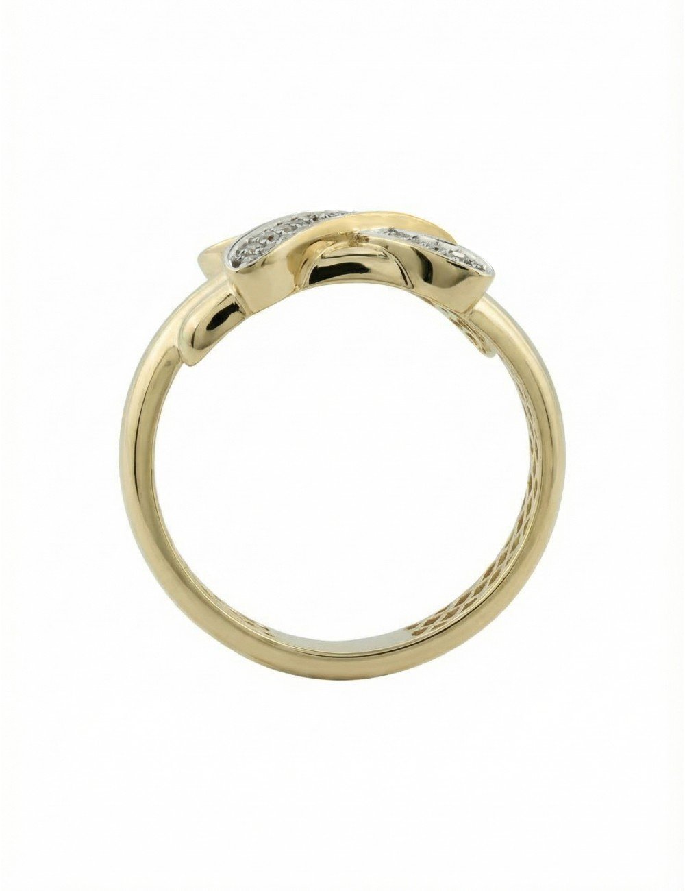 Кольцо из лимонного золота c бриллиантами