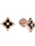 Серьги из золота c бриллиантами и ониксом