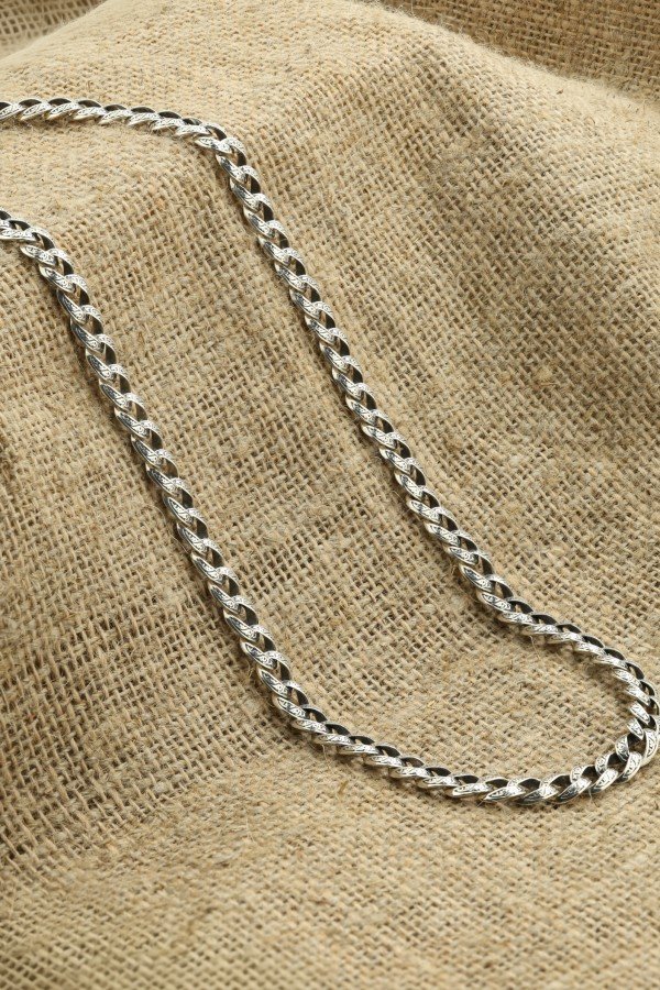 Цепь из серебра c рубином