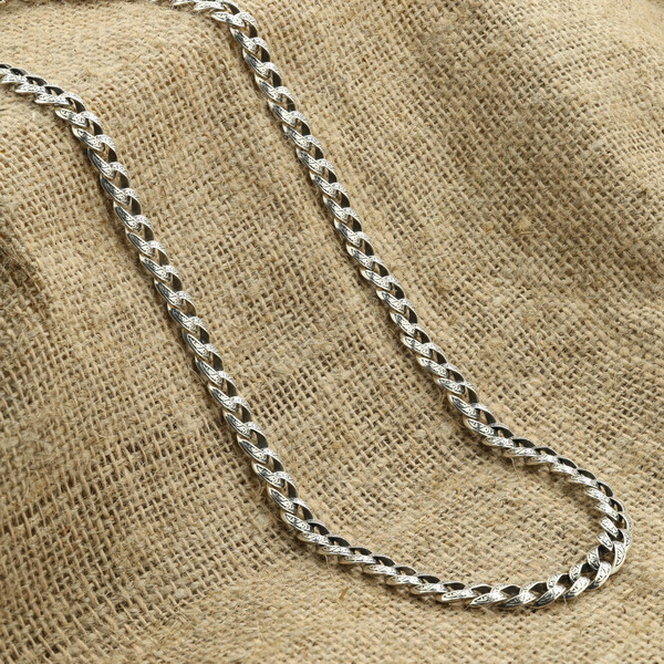 Цепь из серебра 925 пробы c рубином