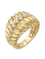 Кольцо из лимонного золота c бриллиантами