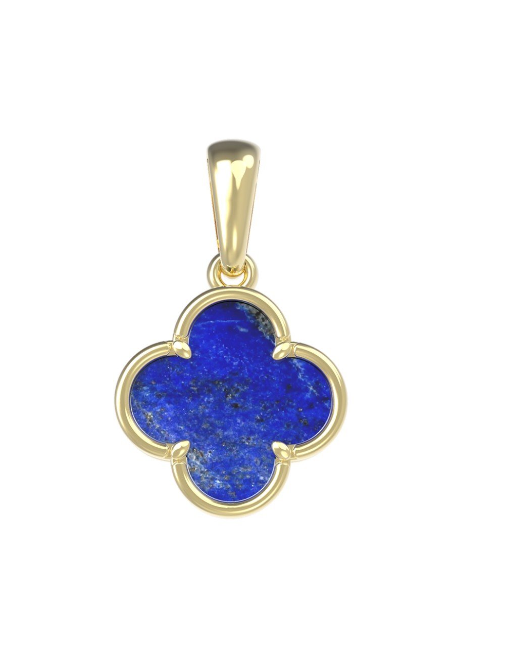 Подвеска из лимонного золота c лазуритом