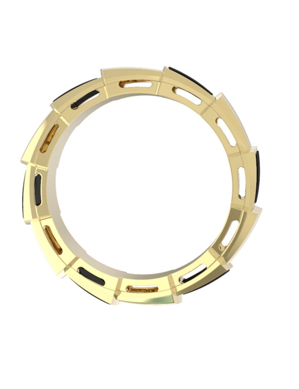 Кольцо из лимонного золота c ониксом