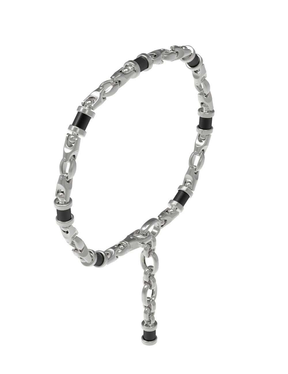 Браслет из белого золота c ониксом