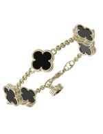 Браслет из лимонного золота c ониксом