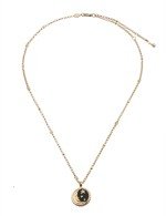 Колье из золота c бриллиантами, ониксом и перламутром