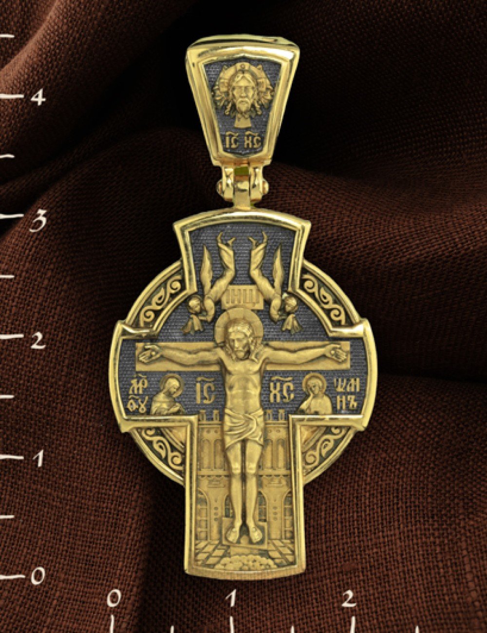 Крест из лимонного золота