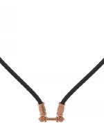 Гайтан из золота c кожаным шнурком