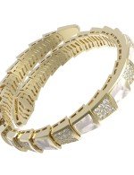 Браслет из лимонного золота c бриллиантами и перламутром