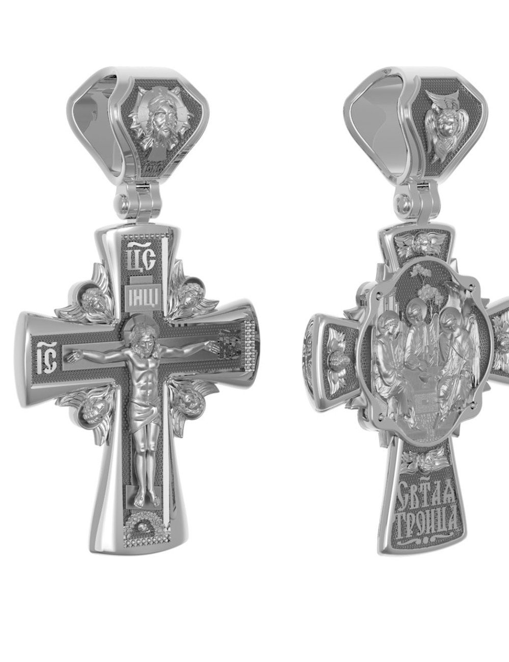 Крест из белого золота