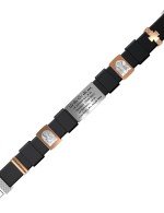 Браслет из белого золота c кожаным шнурком