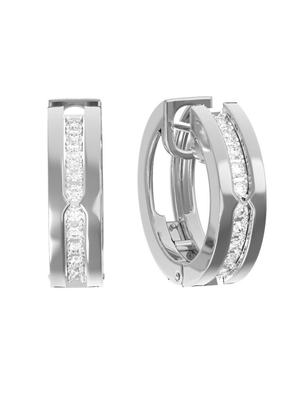 Серьги из белого золота c бриллиантами