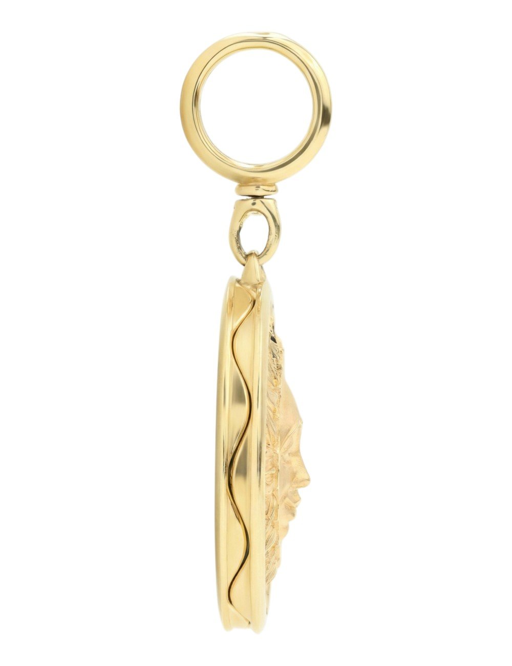 Подвеска из лимонного золота c бирюзой