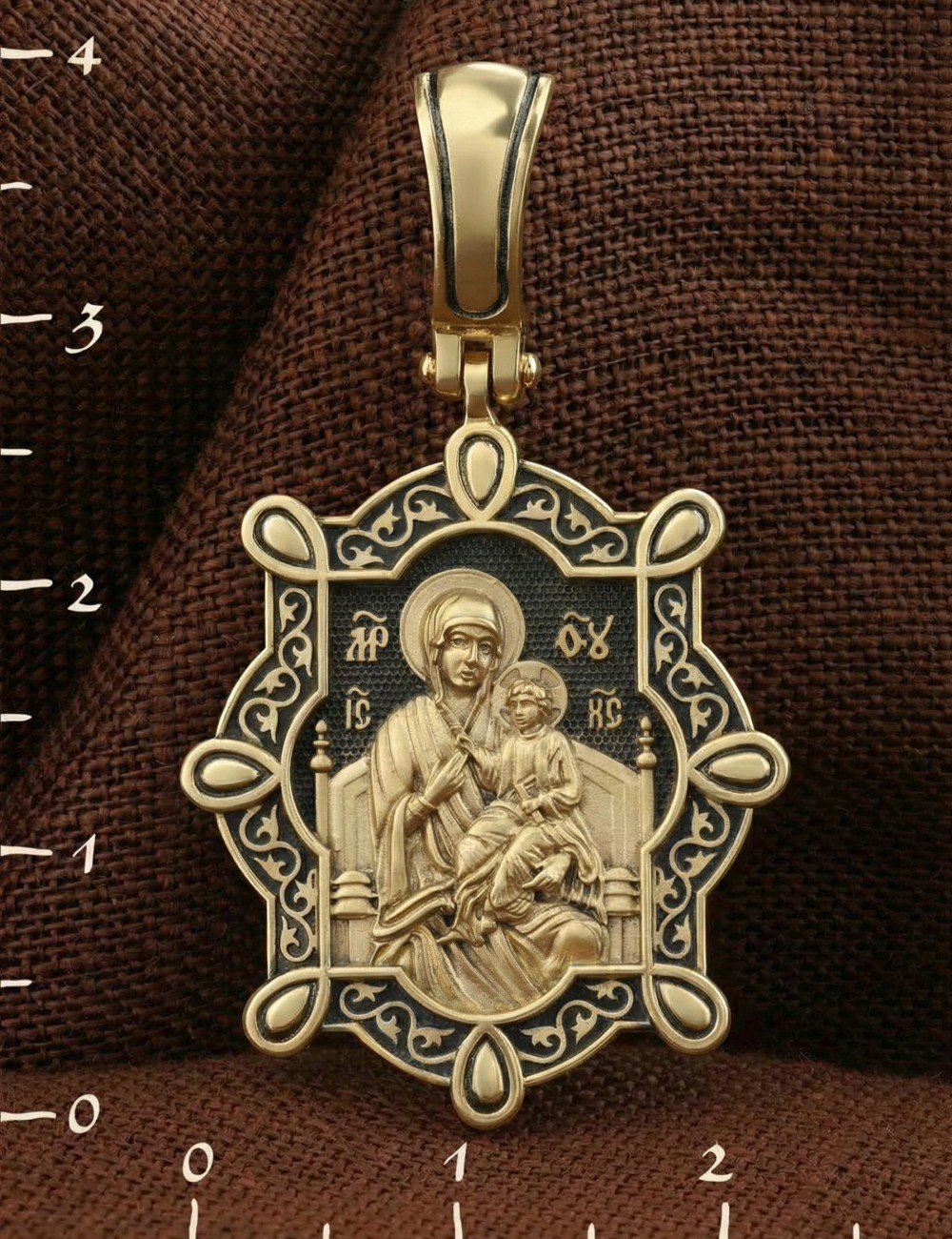 Образок из лимонного золота