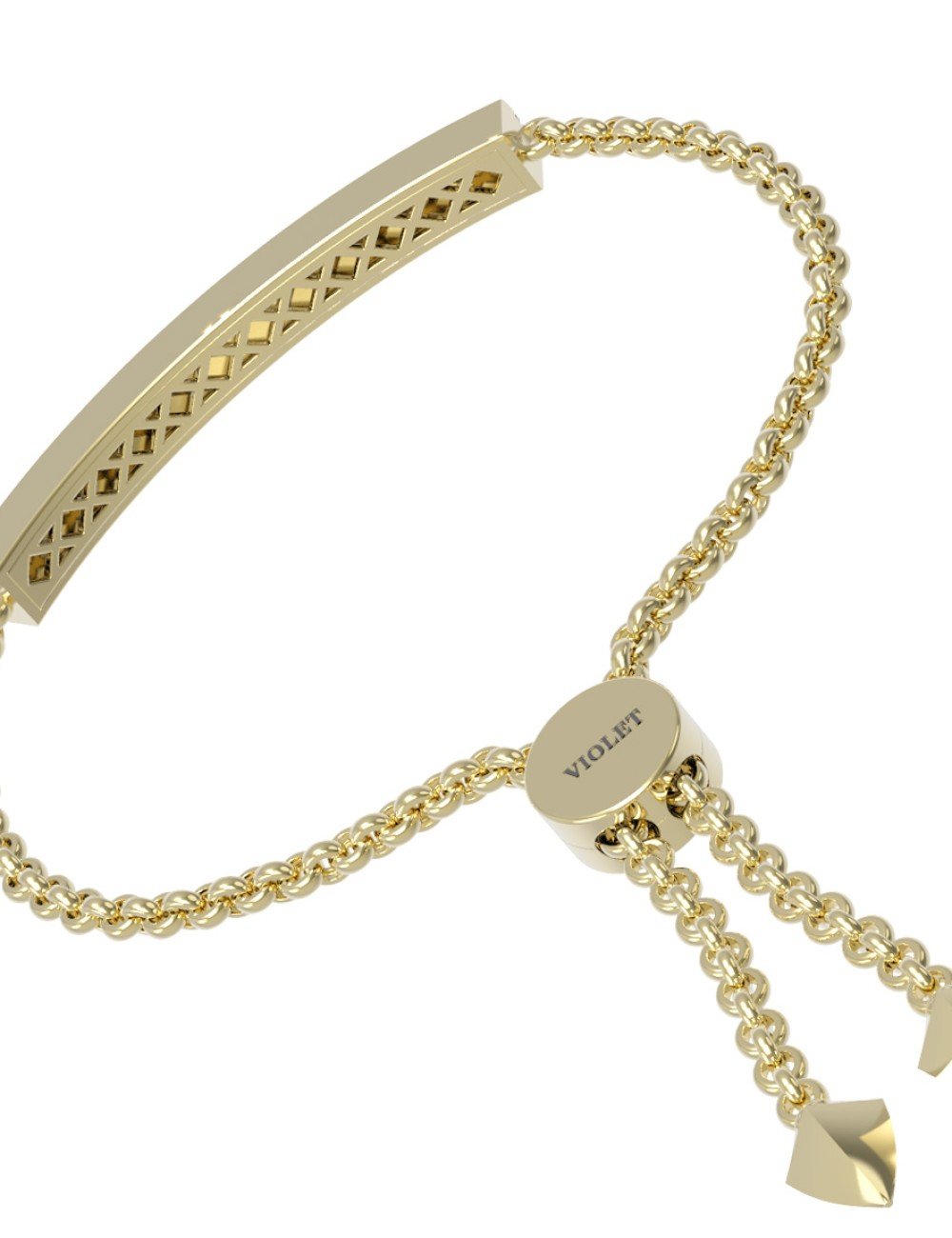 Браслет из лимонного золота c бриллиантами