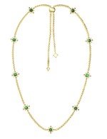 Колье из лимонного золота c малахитом