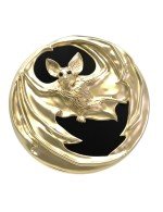 Кольцо из лимонного золота c эмалью и ониксом