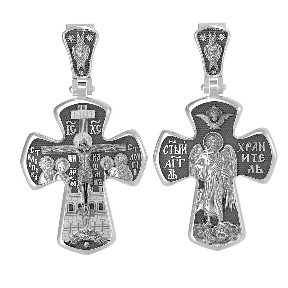 Крест из белого золота 585 пробы