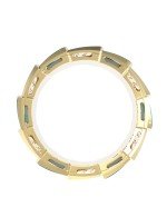 Кольцо из лимонного золота c бриллиантами и малахитом