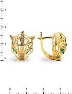 Серьги из золота c изумрудом