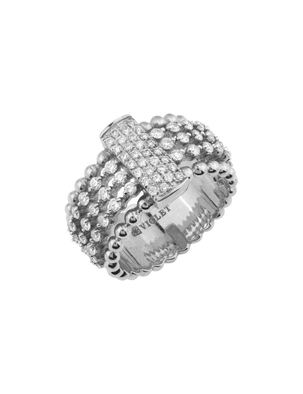 Кольцо из белого золота c бриллиантами